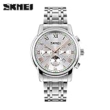 Man-hj Quarz-Uhr des Geschäfts-goldenen Code-Persönlichkeits-wasserdichter Stahlgürtel-Männer Uhren (Color : 1)