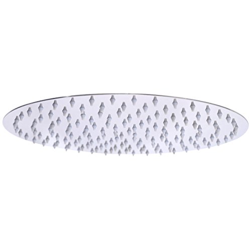 Duschkopf Kopfbrause Regenwald Brausekopf Regendusche poliert Regenbrause Armatur Edelstahl (30cm)