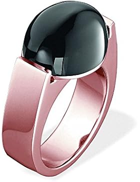 XEN Ring mit Onyx rosè vergoldet poliert