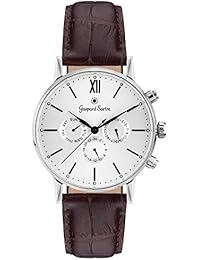 g4200 – 50 A Gaspard Sartre L 'imposante Multifunction Steel Silver Leather Brown