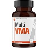 Simple Nutritions Multi VMA &ndash; Multivitamin & Multimineral Supplement | 90 Capsules | Vitamin D3, C, B12, Zinc, Magnesium, Ginseng
