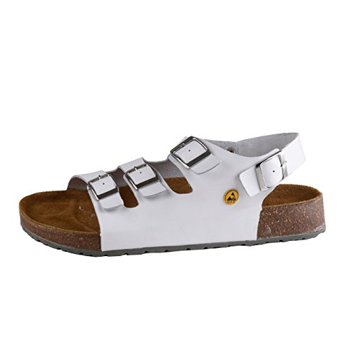 Wellness Komfort+ Herren Tieffußbett Sandalen ESD weiss