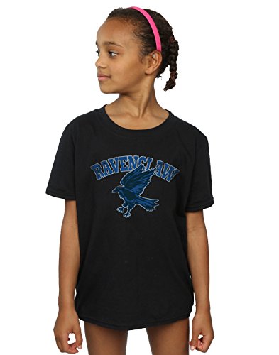 HARRY POTTER niñas Ravenclaw Sport Emblem Camiseta 12-13 Years Negro