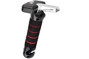 TENLANG Poignée d'assistance de porte de voiture 3 en 1 pour les personnes âgées et handicapées,coupe ceinture de sécurité et brise vitre,outils multifonctionnels d'évacuation d'urgence pour l'automobile