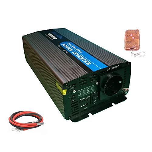 Inversor 1000W/2000W Onda Pura Convertidor 12V to AC 220V pure power Inverter con display