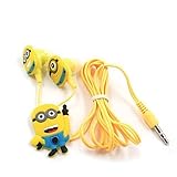 Improvhome Meecase Minions In-Ear Wired Earphone With 3 Additional Earplug Covers