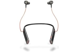Plantronics Voyager 6200 UC - Auriculares estéreo con Bluetooth (sujeción en el Cuello, silenciamiento dinámico, cancelación de Ruido Activa) USB-C Negro