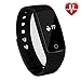 Produktbild Activity Tracker mit Herzfrequenz-Monitor, Bluetooth Smart-Armband, Fitness Tracker mit Schrittzähler und Kalorienzähler, Sleep-Monitor, Sport-Armband für Android und iOS, schwarz