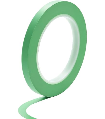 Ruban De Masquage Fin JINBING - 1,5mm X 33m | Vinyle Haute Température 150°C | Pour Détails Et Courbes - Lot De 4 Rouleaux Vert