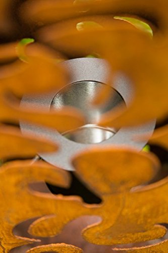 Feuersäule / Säule Metall Edelrost H: 60cm Standsäule f. Bioethanol + Brennpaste - 6