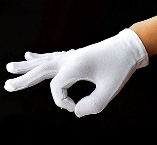 tfxwerws 5 Paar Hohe Qualität Weiß Langlebig Soft-Hand Baumwolle Handschuhe Küche Arbeiten Zubehör
