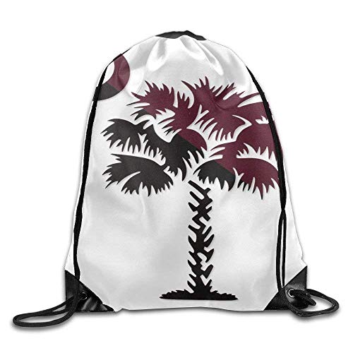South Carolina Flag Cool Gym Drawstring Bags Travel Backpack Tote School Rucksack