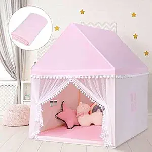 Trisha haappyteepee Medium Size Extremely Light Weight Kids Play Tent House for Girls and Boys(Pink)