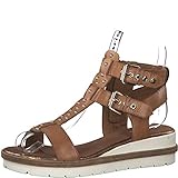 sandaletten cognac TOUCH-IT Tamaris 1-1-28227-22 Damen Keilsandalen,Sandalen,Keilsandaletten,Keilabsatz,Sommerschuh,bequem,flach,Touch-IT,Cognac,37 EU