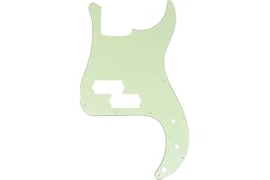 Musiclily Pro 13 Löcher P Bass Pickguard P-Style Bässe Schlagbrett für MIJ Fender Japan 4-Saiter Precision Bass,3 lagig Mint Green