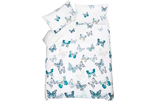 Heart of House Butterflies Blue Bedding Set - Double.