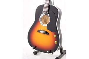 MUSIC LEGENDS COLLECTION Miniature Guitar Replica - Acoustic Sunburnst by John Lennon 'The Beatles'
