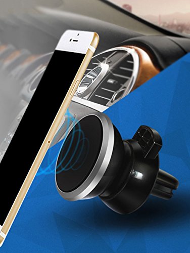 Westeng Porta Cellulare Moto per Air Vent Magnetico Supporto Auto Porta Cellulare Universale da Cruscotto Kit per Tutti i Veicoli, Smartphone, Tablet (argento)