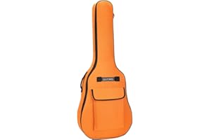 Liummrcy Custodia per chitarra impermeabile a doppio cinturino imbottito di chitarra nera con spallatta per chitarra classica sacca per chitarra da 40/41 pollici, borse per chitarra regolabili, borse