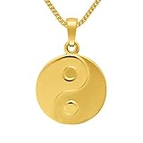 Gelbgold Ying Yang Anhänger