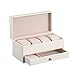Produktbild BULING 4 Uhr Organizer Schmuck Vitrine, Sammlung Schmuck Aufbewahrungsbox, abschließbare Uhrengehäuse Armband Tablett mit Glasplatte Kunstleder (Color : Black)