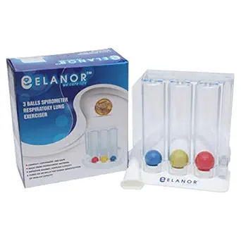 ELANOR we care life Respirometer| 3 Ball Spirometer Lung Exerciser| Deep Breathing Exercise Spirometer| Hygienic Washable & Portable Respiratory Exerciser| Lungs Strengthener | Spirometry