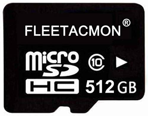 FLEETACMON 512GB Micro SDHC SD TF Memory Card Class10 with Micro SD Adapter 512G Black + Reader