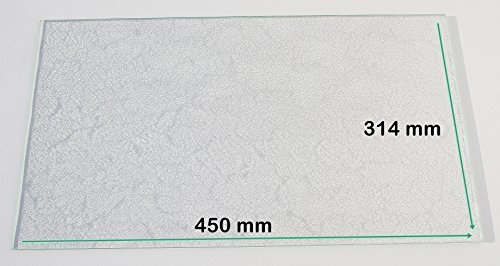 Khlschrank Einlegeboden / Glasplatte / Gemsefach  Strukturglas 4 mm dick  450 mm x 314 mm - Direkt vom Glasereifachbetrieb!!!