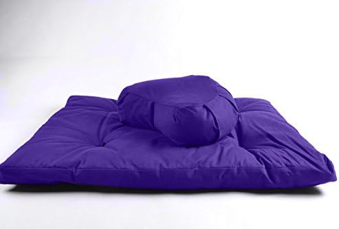 Yoga Studio Buckwheat Crescent Zafu &amp; Zabuton Meditation Kit - Purple