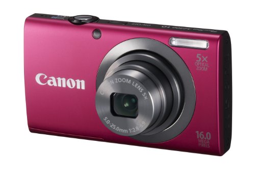 Canon PowerShot A2300 Digital Camera - Red (16.0 MP, 5x Optical Zoom) 2.7 inch LCD