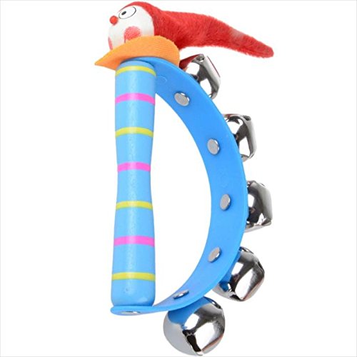 Vovotrade Baby-Regenbogen Musikinstrument -Spielzeug aus Holz Klingel-Ring Handbell Rattle - 7