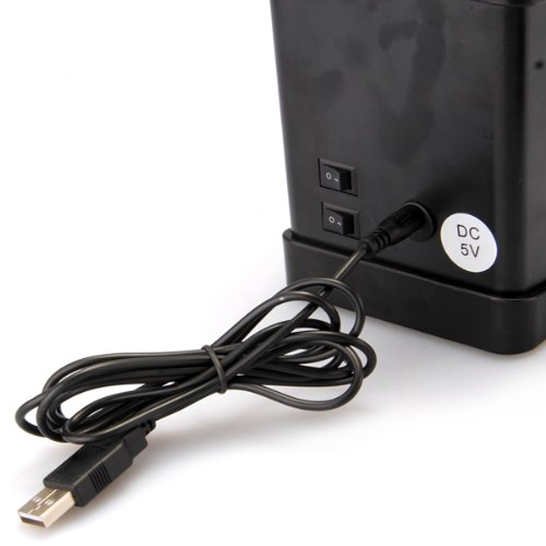 Mini Multi Funci  n Pez Pecera Acuario LED Portal  pices Escritorio Color Negro