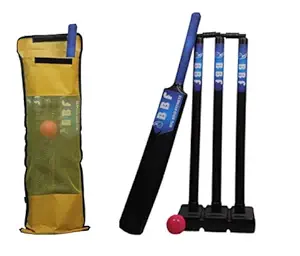 Big BRO Fitness Plastic Cricket Set, Cricket kit, Full Set, (Size 3, Age 6-8 Years Old Kids)