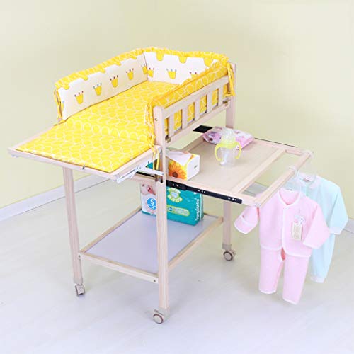 Preisvergleich Produktbild Baby Windeltabelle Massivholz-Umweltschutz Wickeltisch Baby-Pflegestation Multifunktions-Neugeborenen-Touch-Tisch (Farbe : A)