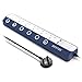 Price comparison product image BESTEK Surge Protection Extension Lead, 1.8M 6 Way individual Switch Power Strip Plug Socket with 4 USB Ports