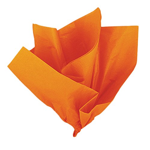 Unique Party- Paquete de 10 hojas de papel de seda, Color naranja, 6292)