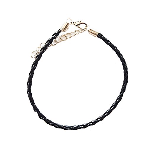 Braided Leather Ankle Bracelet Black Desertcart Seychelles