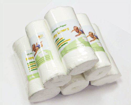 6 Roll of 100 Sheets BAMBOO Disposable Flushable Baby Cloth Nappy Liners