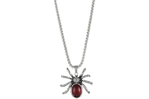 BKEPDY Collier pendentif araignée Collier en acier inoxydable léger Collier avec pendentif en forme d'insecte Pendentif Spiderman Punk Animal Charm Bijoux vintage pour hommes femmes