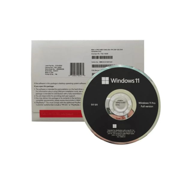 Microsoft Windows 11 Pro 64-Bit OEM DVD Lifetime