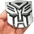(Transformer 3D Sticker) 8x6cm Logo Car Bike Metal Logo Car Emblem 3D Badge Auto Racing Sport Sticker Grand Tourer Decal