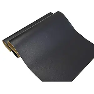 HONGLI Large Leather Repair Patch Adhesive Back First-aid for Upholstery Couch Car Seat Jackets Handbags (12x24 Inches, Black) - Pack of 2