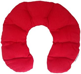 Premium Natural Deep Penetrating Hot Wheat Warmer Pack for Healing Soothing Neck and Shoulder Muscle Aches and Tissue Pains (Red) Microwavable Unscented Heat Bag - Natural Pain Remedy