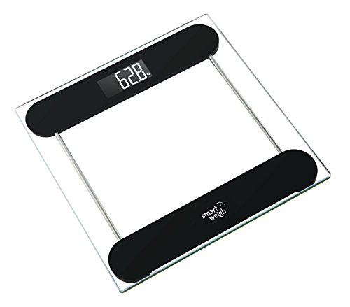 Smart Weigh DVS150 Digitale Präzisions-Badezimmerwaage mit besonders breiter Plattform, Step-on-Technologie und LCD-Anzeige, Schwarz - 2