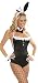 Produktbild Frauen schwarz 4 Stück Neckholder Playboy Bunny Kostüm Fancy Dress Halloween Hen Night Party Größe UK 8–10 EU 36–38