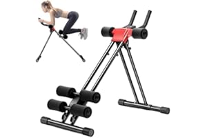 TEKRABEA Ab Machine Abdominal Stomach Workout: Adjustable Ab Trainer Machine Ab Cruncher Core Strength Training Equipment for Home Gym Foldable for Women and Men