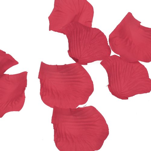 600 Stück Rosenblätter Blumen Bevorzugungen für Hochzeit Dekoration (Rot) - 4