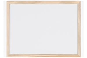 BI-SILQUE Bi-Office MP01001010 Budget - Lavagna con Cornice In Legno, 400 x 300 mm, Bianco