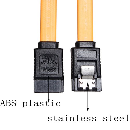 SATA Kabel, sicai 6 Packungen SATA III 6.0 Gbit/s Kabel (orange) - 2