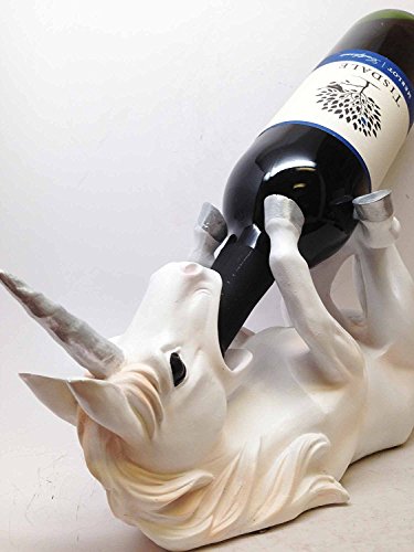1 X WINE OF SACRED PURITY UNICORN WINE HOLDER KITCHEN DECORATION SCULPTURE STATUE by ATL - 2